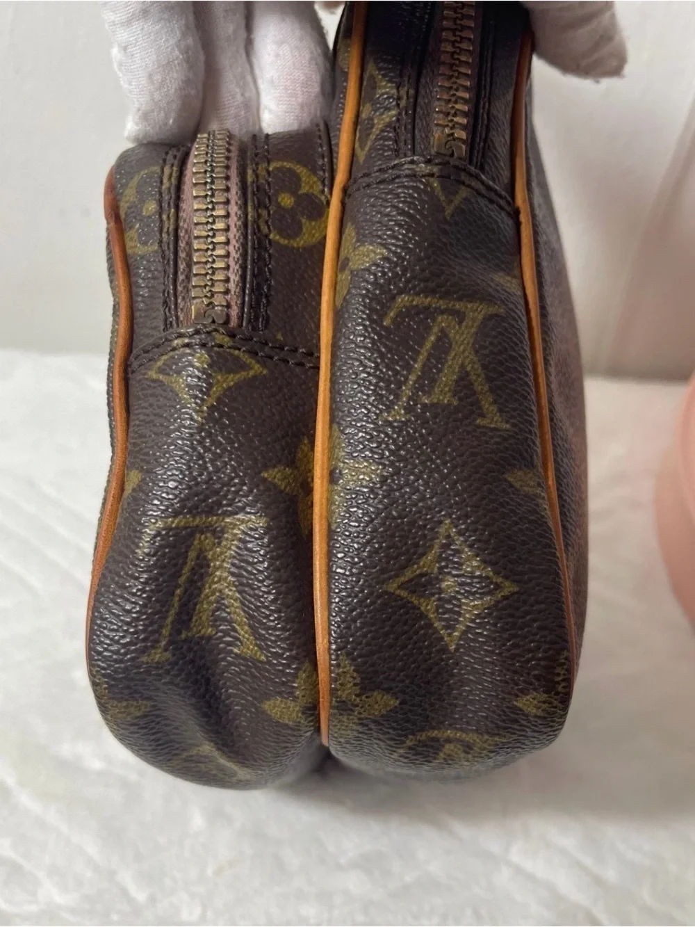 Vintage Louis Vuitton Monogram Canvas Mini Amazon Bag in Brown and Tan